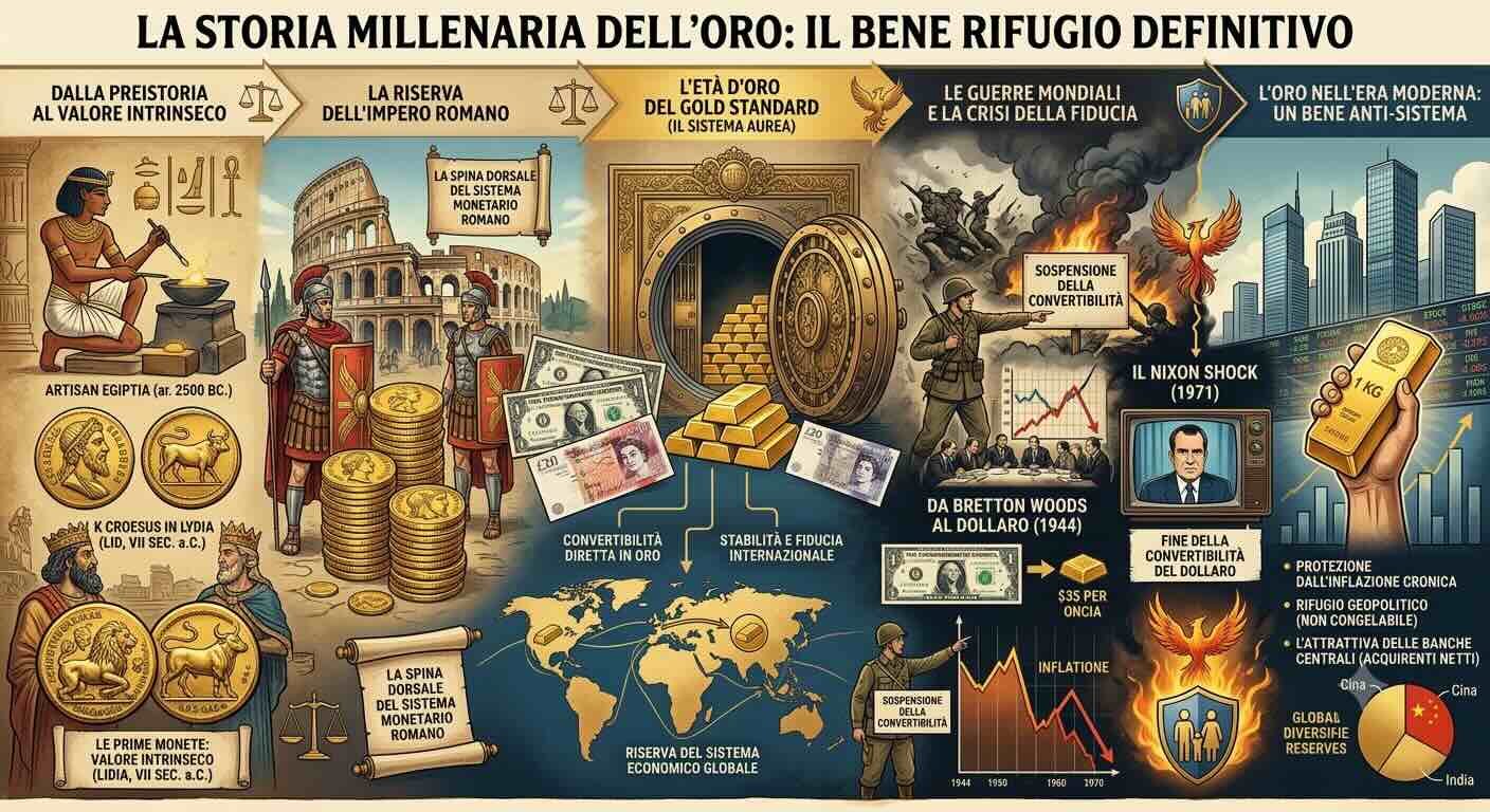 storia oro come bene rifugio